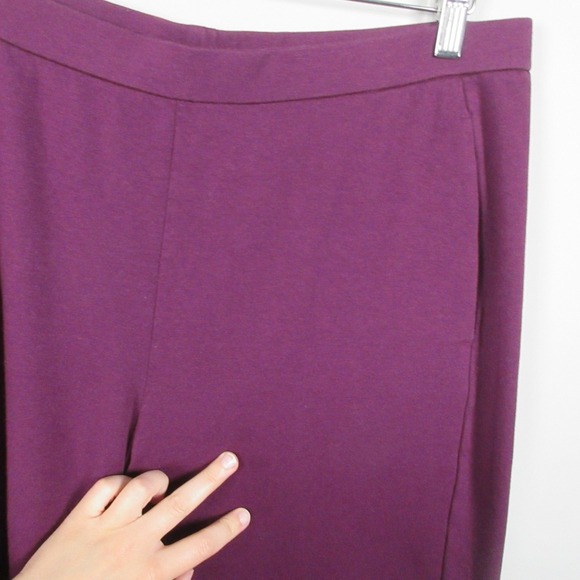 Eileen Fisher Tencel Blend Knit Pants Women L Purple Stretch Lounge Casual 362 - Picture 11 of 14
